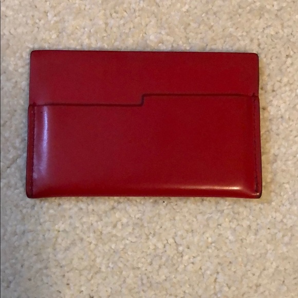 Bottega Veneta Red Leather Card Holder - Picture 7 of 14